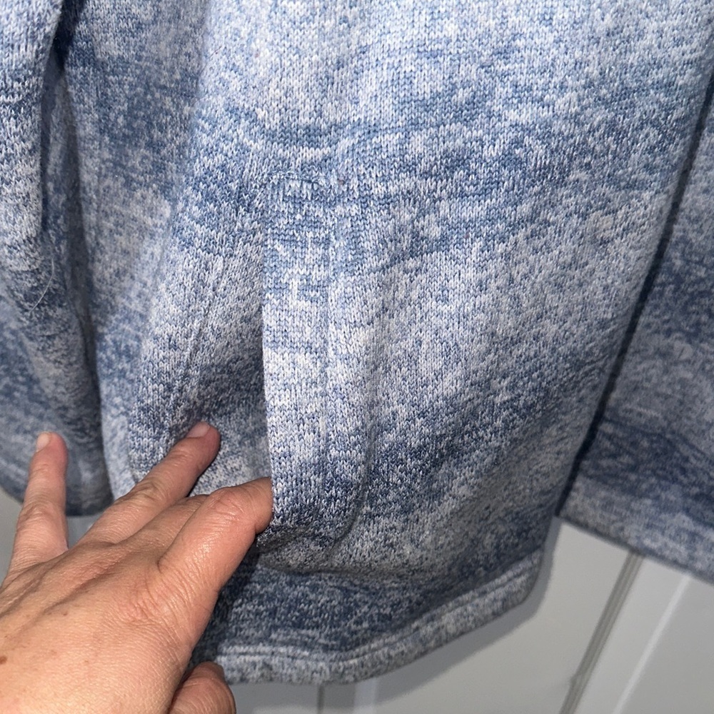 Natural Reflections Blue and Gray Striped Crewneck Sweater - Picture 2 of 8